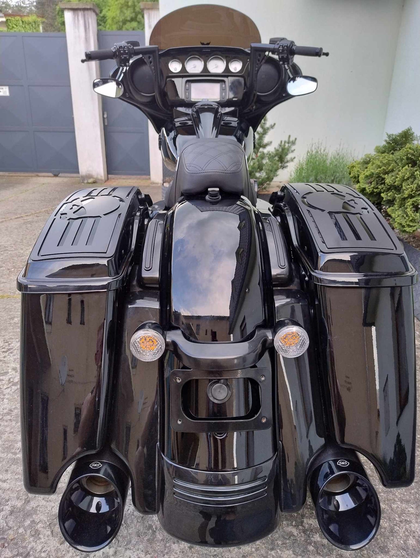 SKULL excellent lid covers for Harley-Davidson