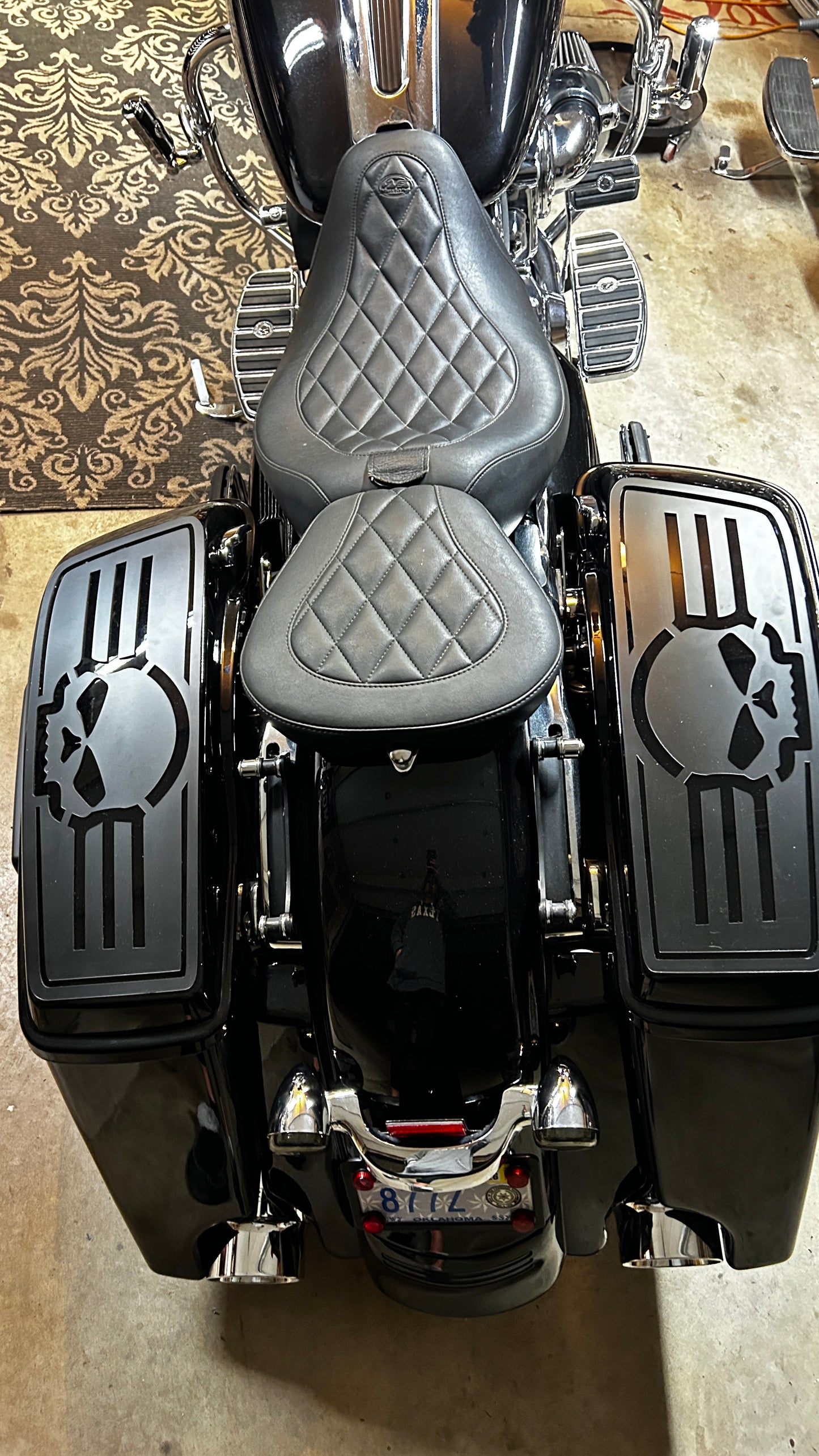 SKULL excellent lid covers for Harley-Davidson