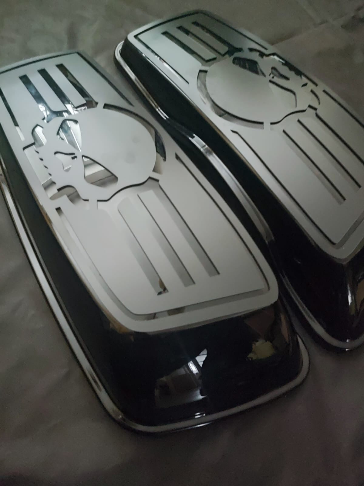 SKULL excellent lid covers for Harley-Davidson